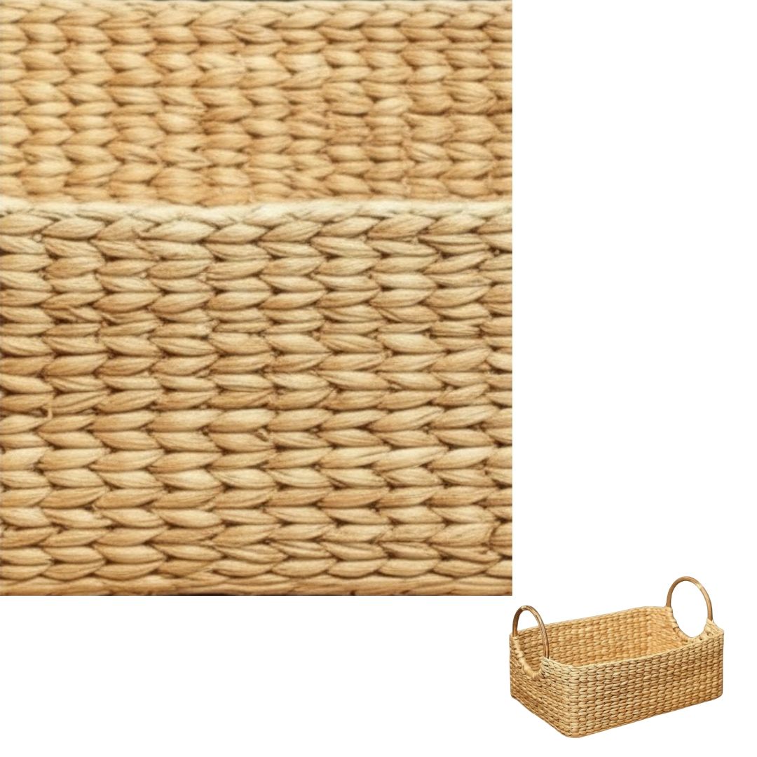 Kauna Basket with Cane Handles for Stylish Storage 006